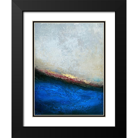 Slate Wave Black Modern Wood Framed Art Print with Double Matting by Storms, Alyson