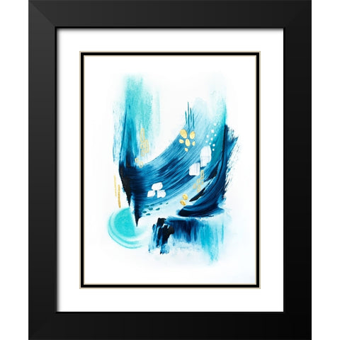 Trident Seas 2 Black Modern Wood Framed Art Print with Double Matting by Storms, Alyson