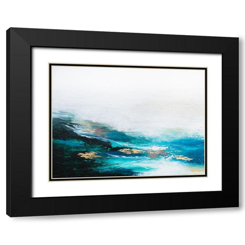 Verdant Wave Black Modern Wood Framed Art Print with Double Matting by Storms, Alyson