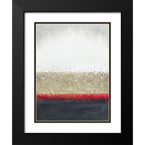 Volcano Sparkle Black Modern Wood Framed Art Print with Double Matting by Storms, Alyson