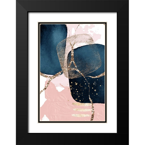 Fabulously Navy-3 Black Modern Wood Framed Art Print with Double Matting by Ann Moss, Sally