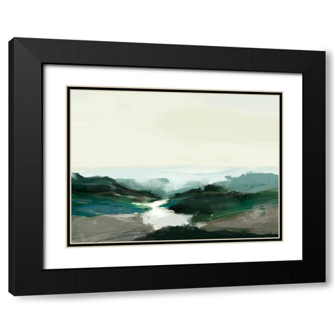Highland View Black Modern Wood Framed Art Print with Double Matting by Hobday, Dan