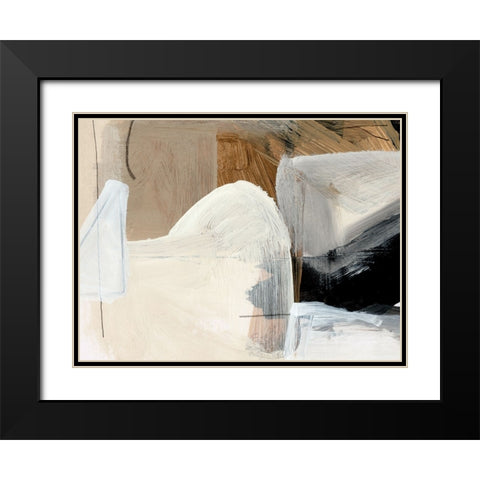 Style Abstract Black Modern Wood Framed Art Print with Double Matting by Hobday, Dan
