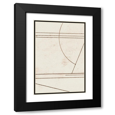 Minmod No1 Black Modern Wood Framed Art Print with Double Matting by Hobday, Dan