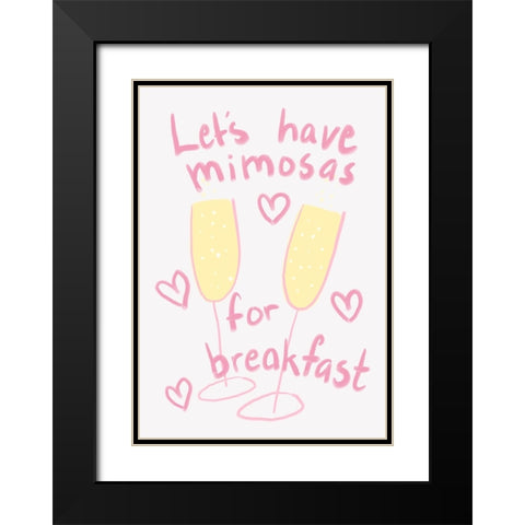 Mimosas Black Modern Wood Framed Art Print with Double Matting by Fritsch, Athene