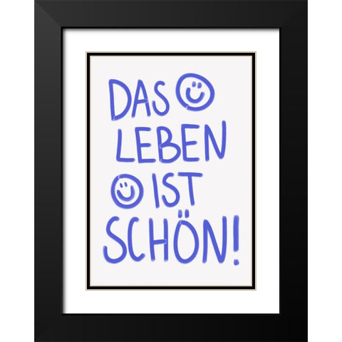 Life is Beautiful Black Modern Wood Framed Art Print with Double Matting by Fritsch, Athene