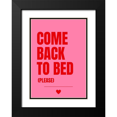 Come Back to Bed Black Modern Wood Framed Art Print with Double Matting by Fritsch, Athene