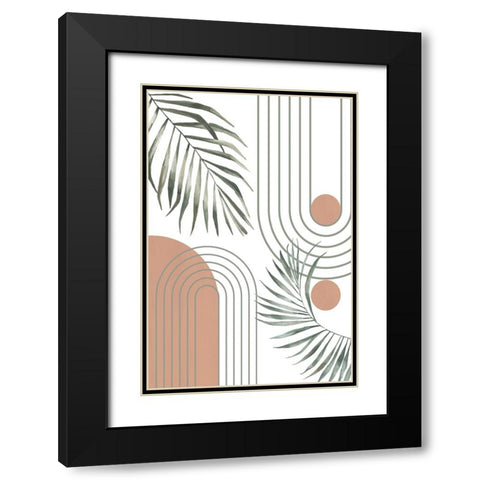 Botanical Bohemian-2 Black Modern Wood Framed Art Print with Double Matting by Ann Moss, Sally