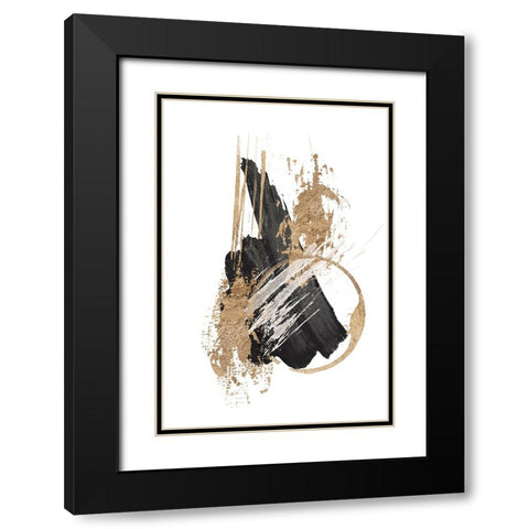 Chaos-3 Black Modern Wood Framed Art Print with Double Matting by Ann Moss, Sally