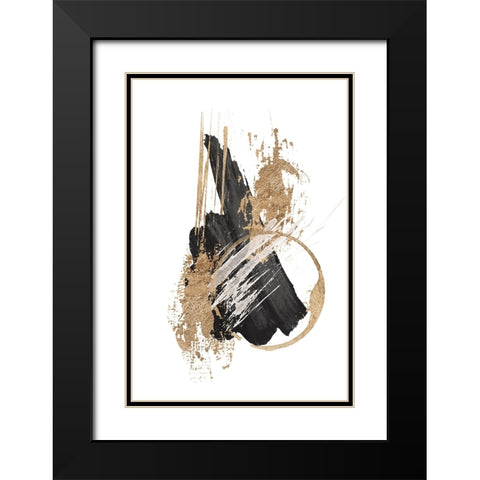 Chaos-3 Black Modern Wood Framed Art Print with Double Matting by Ann Moss, Sally