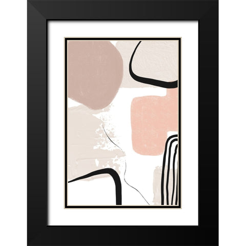 Smooth Shape 2 Black Modern Wood Framed Art Print with Double Matting by Ann Moss, Sally