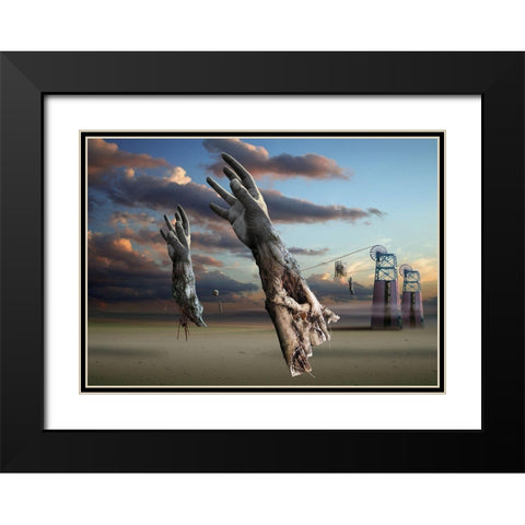 Untitled Black Modern Wood Framed Art Print with Double Matting by Penchev, Radoslav