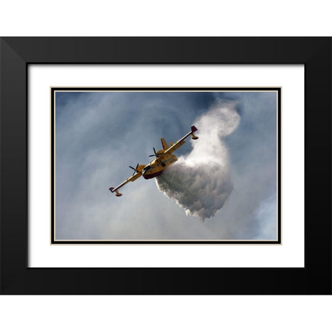 Sky And Water Black Modern Wood Framed Art Print with Double Matting by Rigo, Fabrizio