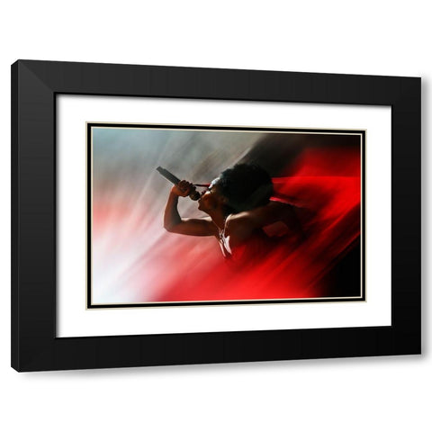 Blood Like Lemonade Black Modern Wood Framed Art Print with Double Matting by Abrantes, Paulo