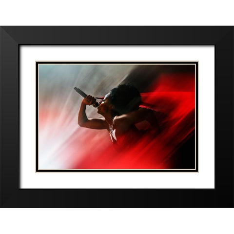 Blood Like Lemonade Black Modern Wood Framed Art Print with Double Matting by Abrantes, Paulo