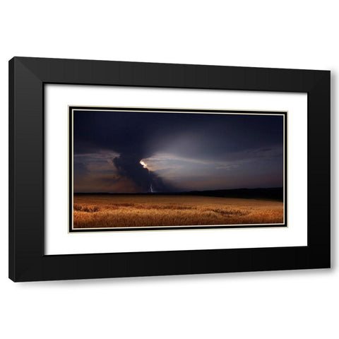 Enztal Black Modern Wood Framed Art Print with Double Matting by Schumacher, Nicolas