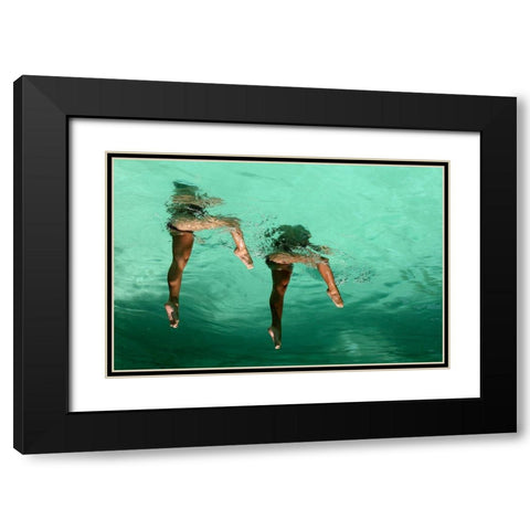 Synchronization Black Modern Wood Framed Art Print with Double Matting by Sidharta, Michael