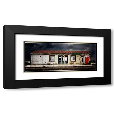 Restaurant In Decline Black Modern Wood Framed Art Print with Double Matting by Mattheyses, Eric