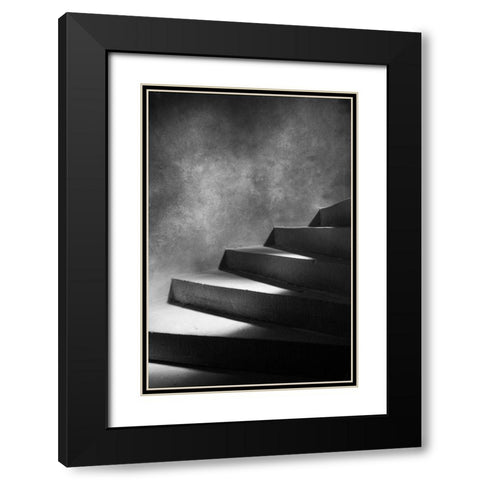 Steps Of Light Black Modern Wood Framed Art Print with Double Matting by Seawell, Mark