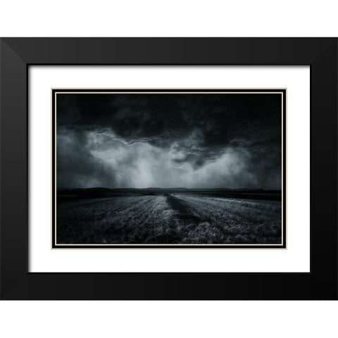 The Field Black Modern Wood Framed Art Print with Double Matting by Eisele, Stefan
