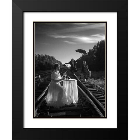 This Crazy World - Ii Black Modern Wood Framed Art Print with Double Matting by Dansiga