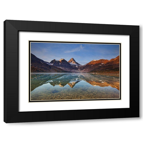 Magog Lake Black Modern Wood Framed Art Print with Double Matting by Zhang, Yan