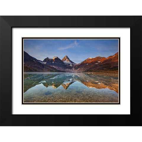 Magog Lake Black Modern Wood Framed Art Print with Double Matting by Zhang, Yan