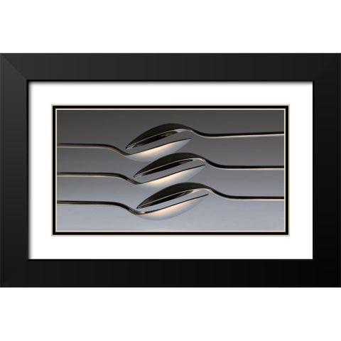 Hartbeat Black Modern Wood Framed Art Print with Double Matting by De Kogel, Wieteke