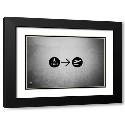 About To Leave Black Modern Wood Framed Art Print with Double Matting by Palazon, Paco