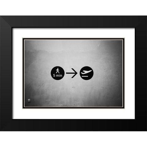 About To Leave Black Modern Wood Framed Art Print with Double Matting by Palazon, Paco