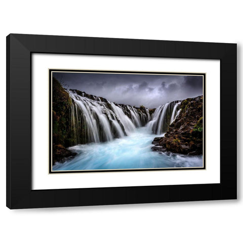 Bruarfoss Black Modern Wood Framed Art Print with Double Matting by Bogaerts, Sus