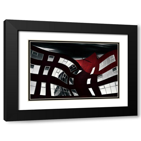Butterfly Black Modern Wood Framed Art Print with Double Matting by Krivec, Samanta
