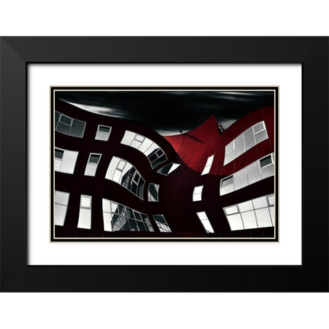 Butterfly Black Modern Wood Framed Art Print with Double Matting by Krivec, Samanta