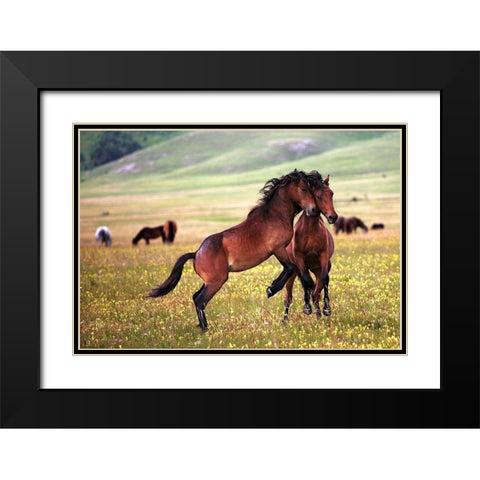 The Game Black Modern Wood Framed Art Print with Double Matting by Vidak, Vedran