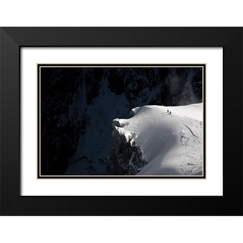 Alpinists Black Modern Wood Framed Art Print with Double Matting by Shu, Tristan