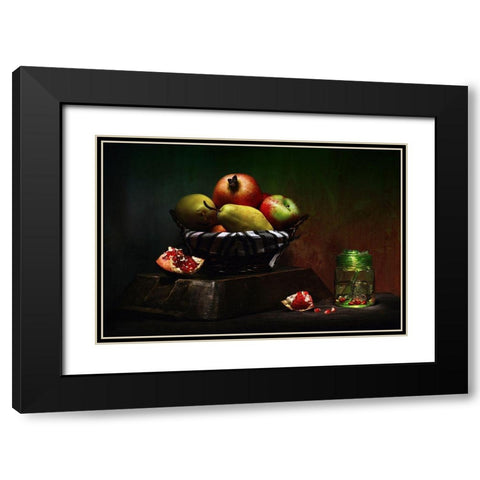 Still Life / Fruits Black Modern Wood Framed Art Print with Double Matting by Basa, Emine