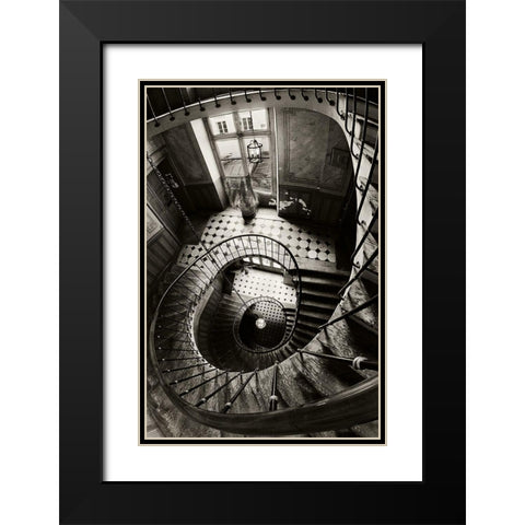 Carpe Diem Black Modern Wood Framed Art Print with Double Matting by Frankba