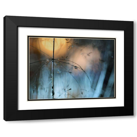 Almost Dark Black Modern Wood Framed Art Print with Double Matting by Westum, Heidi