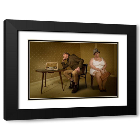Love And Marriage Ii Black Modern Wood Framed Art Print with Double Matting by Von Diepenbroek, Christine