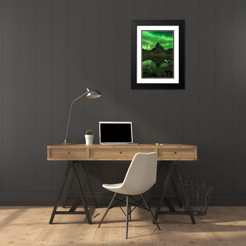 Blaze Of Beauty Black Modern Wood Framed Art Print with Double Matting by Moore, Chris