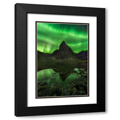 Blaze Of Beauty Black Modern Wood Framed Art Print with Double Matting by Moore, Chris