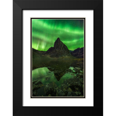 Blaze Of Beauty Black Modern Wood Framed Art Print with Double Matting by Moore, Chris