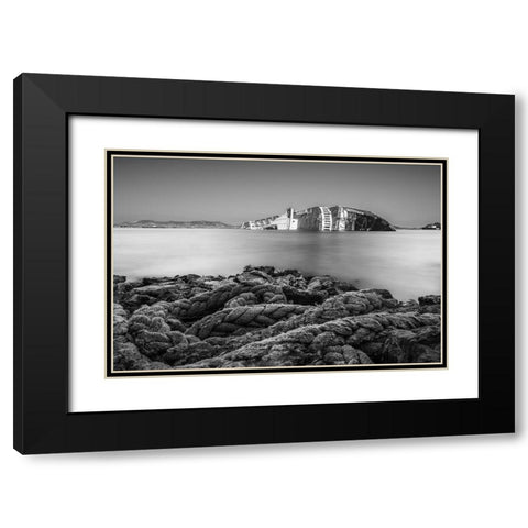 The Shipwreck Black Modern Wood Framed Art Print with Double Matting by Pergioudakis, Manos