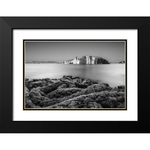 The Shipwreck Black Modern Wood Framed Art Print with Double Matting by Pergioudakis, Manos