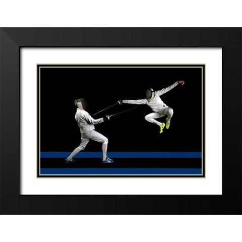 Untitled Black Modern Wood Framed Art Print with Double Matting by Ghesquiere, Hilde