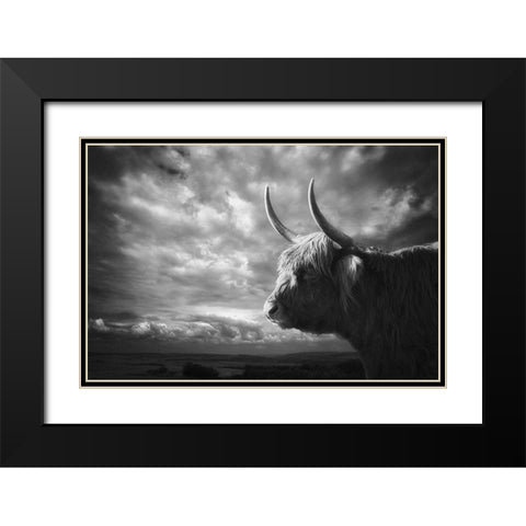 The Highlands Black Modern Wood Framed Art Print with Double Matting by Droste, Holger
