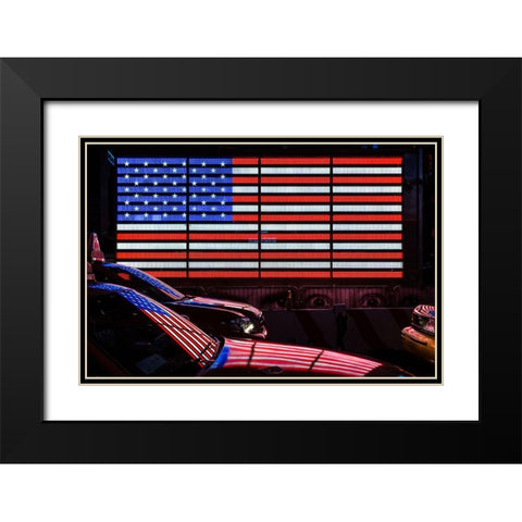 America Is Watching You Black Modern Wood Framed Art Print with Double Matting by Loire, Herve