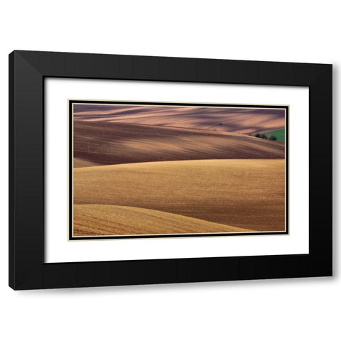Spring Work Black Modern Wood Framed Art Print with Double Matting by Kruk, Przemyslaw