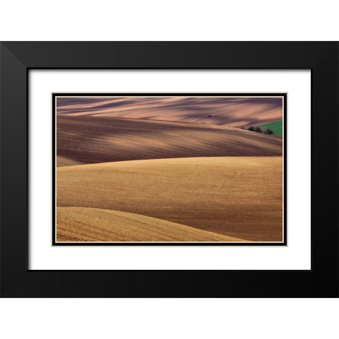 Spring Work Black Modern Wood Framed Art Print with Double Matting by Kruk, Przemyslaw
