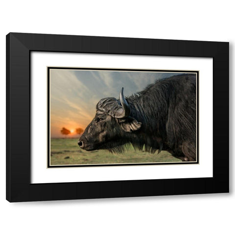 Imagine Black Modern Wood Framed Art Print with Double Matting by Flour, Piet